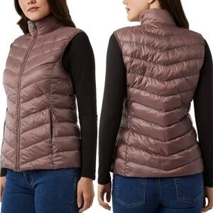 NEW 32 Degrees Women’s Mauve Quilted Lightweight Puffer Vest With Pockets Size M